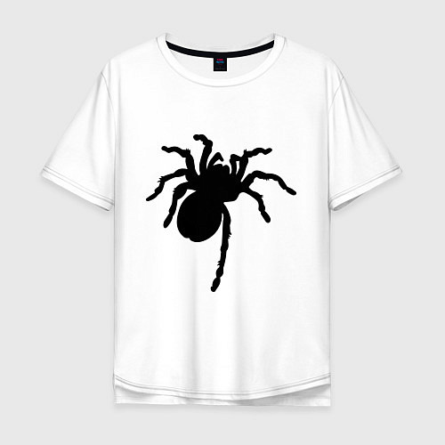 Мужская футболка оверсайз Черный паук / Белый – фото 1