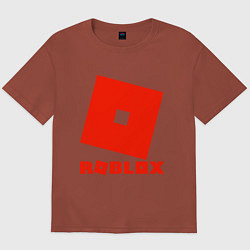 Футболка оверсайз мужская Roblox Logo, цвет: кирпичный