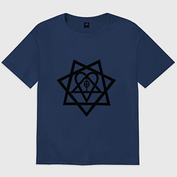 Футболка оверсайз мужская Heartagram, цвет: тёмно-синий