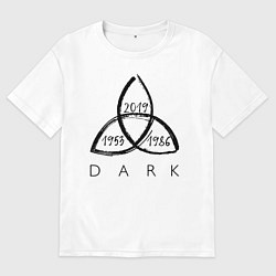 Футболка оверсайз мужская Dark, цвет: белый