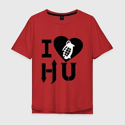 Мужская футболка оверсайз I love HU