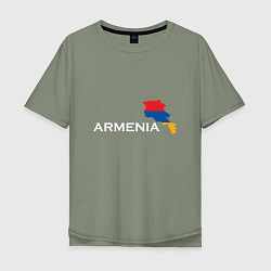 Футболка оверсайз мужская Армения, цвет: авокадо