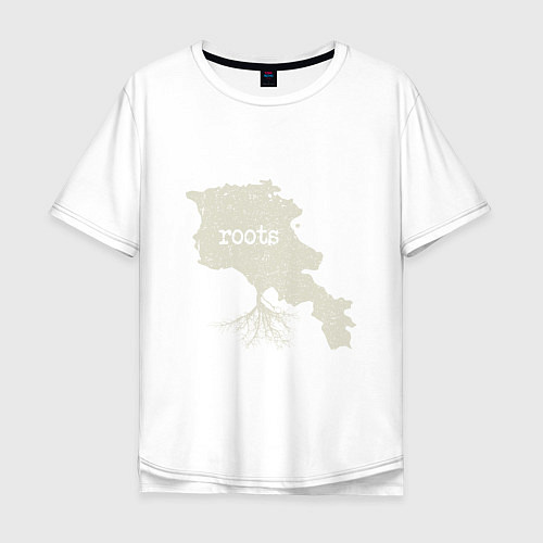 Мужская футболка оверсайз Армянские корни / Белый – фото 1