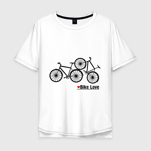 Мужская футболка оверсайз Bike Love / Белый – фото 1