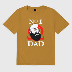 Футболка оверсайз мужская Dad Kratos, цвет: горчичный