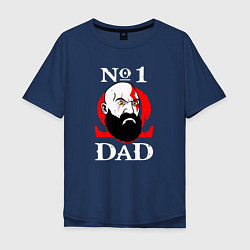 Мужская футболка оверсайз Dad Kratos