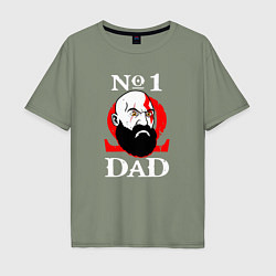 Мужская футболка оверсайз Dad Kratos