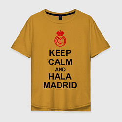 Мужская футболка оверсайз Keep Calm & Hala Madrid