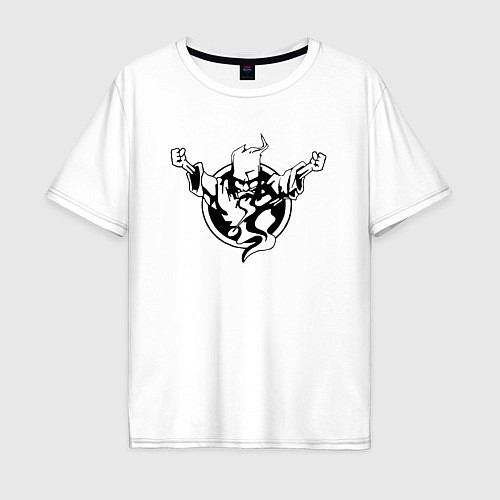Мужская футболка оверсайз Thunderdome logo / Белый – фото 1