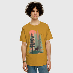 Футболка оверсайз мужская Forest Adventure, цвет: горчичный — фото 2