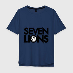 Футболка оверсайз мужская 7 Lions цвета тёмно-синий — фото 1