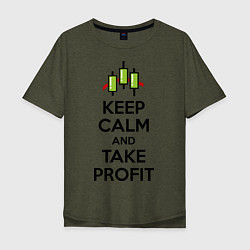 Мужская футболка оверсайз Keep Calm & Take profit