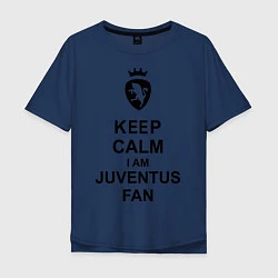 Мужская футболка оверсайз Keep Calm & Juventus fan