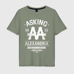 Футболка оверсайз мужская Asking Alexandria: England, цвет: авокадо
