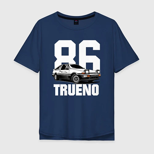 Мужская футболка оверсайз TRUENO 86 / Тёмно-синий – фото 1