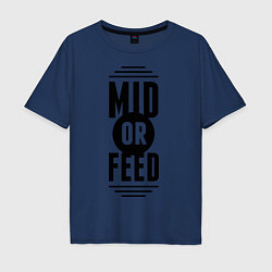 Мужская футболка оверсайз Mid or feed