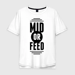 Футболка оверсайз мужская Mid or feed, цвет: белый