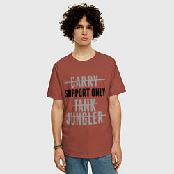 Футболка оверсайз мужская Support only, цвет: кирпичный — фото 2
