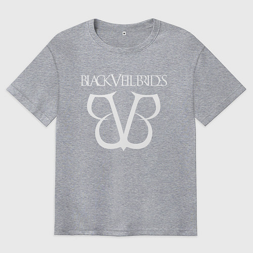 Мужская футболка оверсайз Black Veil Brides: Knives and Pens / Меланж – фото 1