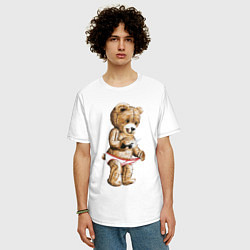 Футболка оверсайз мужская Nasty Bear, цвет: белый — фото 2