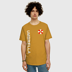 Футболка оверсайз мужская UMBRELLA CORP, цвет: горчичный — фото 2