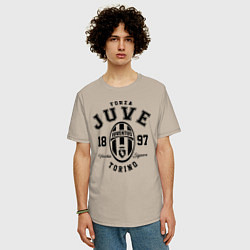 Футболка оверсайз мужская Forza Juve 1897: Torino, цвет: миндальный — фото 2