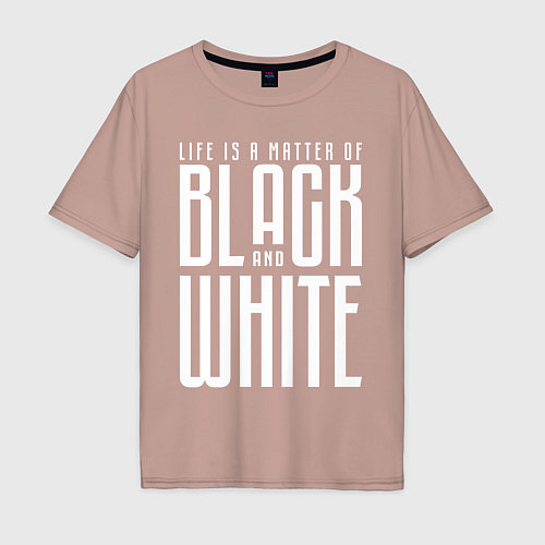 Мужская футболка оверсайз Juventus: Black & White / Пыльно-розовый – фото 1