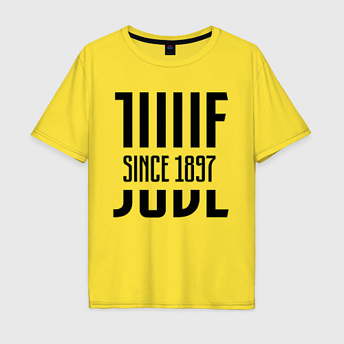 Мужская футболка оверсайз Juve Since 1897 / Желтый – фото 1