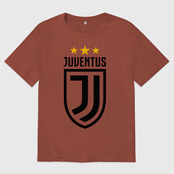 Футболка оверсайз мужская Ювентус, цвет: кирпичный
