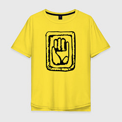 Футболка оверсайз мужская JoJo Hand, цвет: желтый