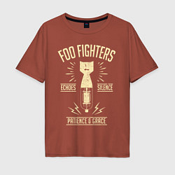 Футболка оверсайз мужская Foo Fighters: Patience & Grace, цвет: кирпичный