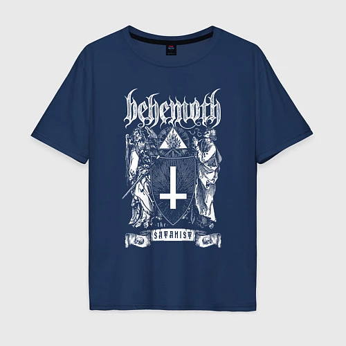 Мужская футболка оверсайз Behemoth: Satanist / Тёмно-синий – фото 1