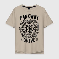 Футболка оверсайз мужская Parkway Drive: Australia, цвет: миндальный