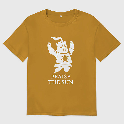 Мужская футболка оверсайз Praise the Sun / Горчичный – фото 1