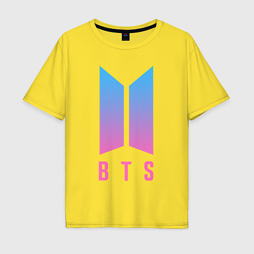 Мужская футболка оверсайз BTS: Neon Jimin / Желтый – фото 1