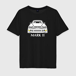 Футболка оверсайз мужская Toyota Mark2 JZX100, цвет: черный