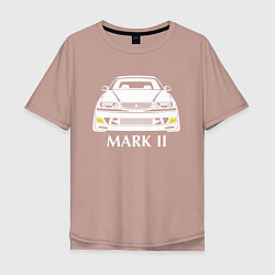 Футболка оверсайз мужская Toyota Mark2 JZX100, цвет: пыльно-розовый