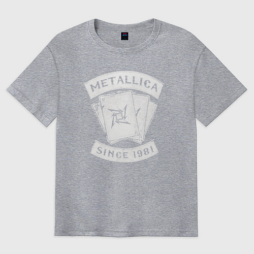 Мужская футболка оверсайз Metallica Since 1981 / Меланж – фото 1