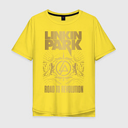 Футболка оверсайз мужская Linkin Park: Road to Revolution, цвет: желтый
