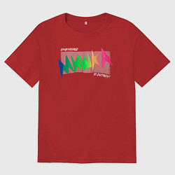 Футболка оверсайз мужская Mishka NYC x Tessa Violet, цвет: красный