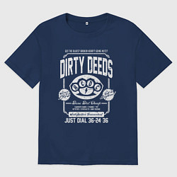 Футболка оверсайз мужская AC/DC: Dirty Deeds, цвет: тёмно-синий