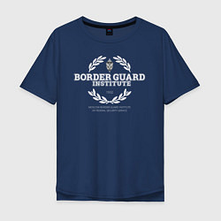 Футболка оверсайз мужская Border Guard Institute, цвет: тёмно-синий