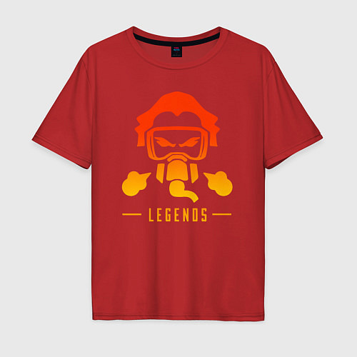 Мужская футболка оверсайз Apex Legends: Bloodhound Mask / Красный – фото 1
