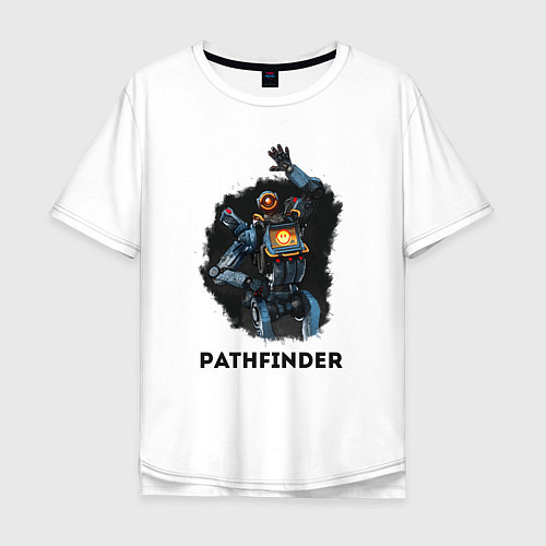 Мужская футболка оверсайз Apex Legends: Pathfinder / Белый – фото 1