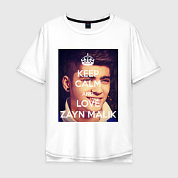 Мужская футболка оверсайз Keep Calm & Love Zayn Malik