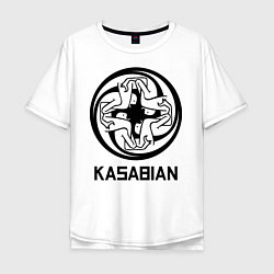 Футболка оверсайз мужская Kasabian: Symbol, цвет: белый