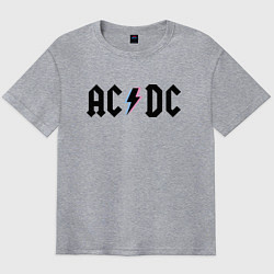 Футболка оверсайз мужская AC/DC, цвет: меланж