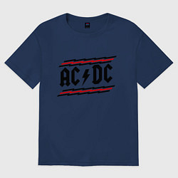 Футболка оверсайз мужская AC/DC Voltage, цвет: тёмно-синий