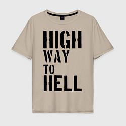 Мужская футболка оверсайз High way to hell