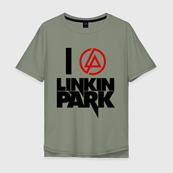 Мужская футболка оверсайз I love Linkin Park